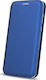 Книга Изкуствена кожа Тъмносин (Galaxy S10 Lite)