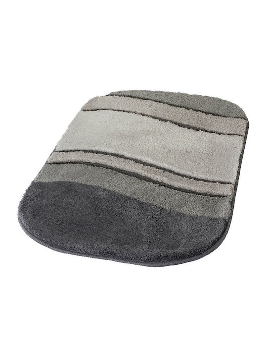 Kleine Wolke Rutschfest Badematte Synthetisch Oval Siesta 5476901225 Anthracite 70x120cm