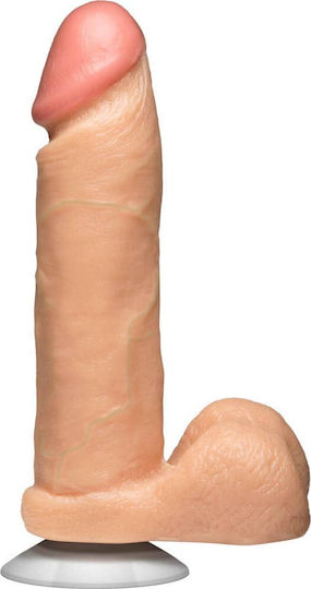 Doc Johnson The Realistic Cock Ρεαλιστικό Dildo με Όρχεις και Βεντούζα Flesh 22cm