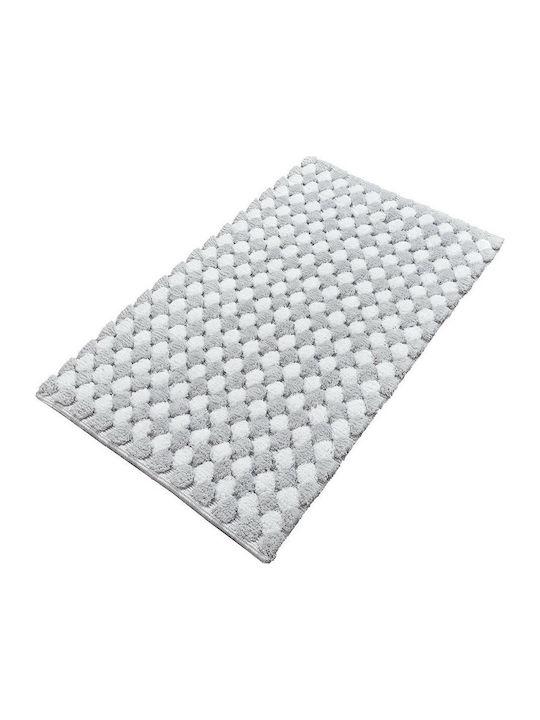 Kleine Wolke Non-Slip Bath Mat Cotton Merida 4036146225 Silver Grey 70x120cm