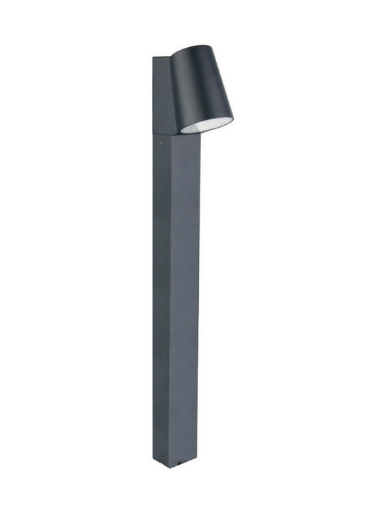 Aca Outdoor Small Post Lamp Built-In Led Gray