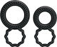 Baile Ring Set Set Ringe Schwanz Silikon Schwarz 2Stück BI-210172