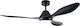Eglo Antibes Ceiling Fan 132cm with Light Fixture Black
