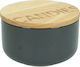Zaros General Use Box with Lid Ceramic Grey 13x13x8cm