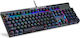 Motospeed CK103 Gaming- Mechanische Tastatur Volle Größe mit Outemu Blau Schaltern und RGB-Beleuchtung (Griechisch) Schwarz