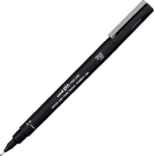 Uni-Ball Pin Line Μαρκαδόρος Σχεδίου Μαύρο 0.4mm