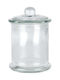 Glass Cookie Jar Transparent 19x19x25cm