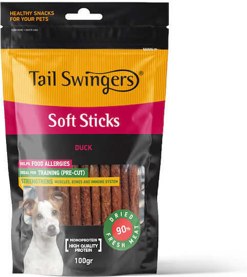 Pet Interest Tail Swingers Soft Dog Stick Treats with Duck 100gr 1119