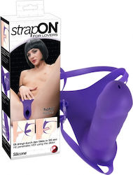 You2Toys Strap-on for Lovers Harness με Dildo 18cm σε Μωβ Χρώμα