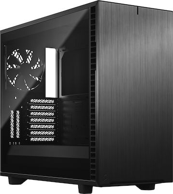 Fractal Design Define 7 Dark Tempered Glass Gaming Midi Tower Computer Case with Window Panel Black