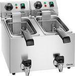 Bartscher Fryer Electric Double 4kW Capacity 2x4lt 40x53x34cm Snack II Plus