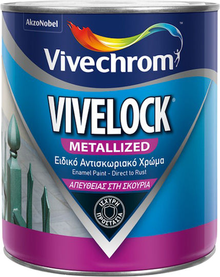 Vivechrom Цвят Инхибитор на корозията Разтворимо Vivelock 0.75лт Черно Металик