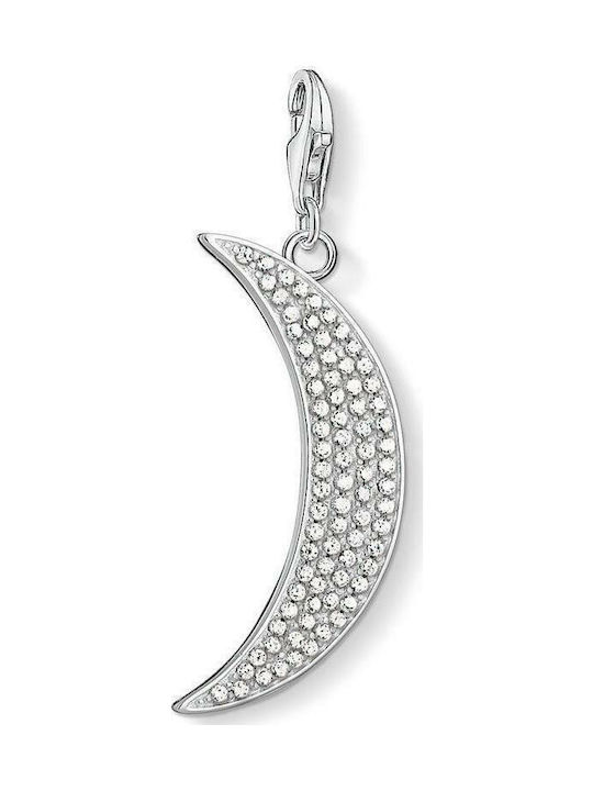 Thomas Sabo Moon Pave Charm Φεγγάρι από Ασήμι