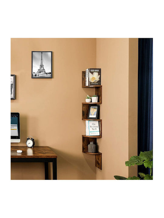 Corner Shelf Wall Brown 20x20x127.5cm