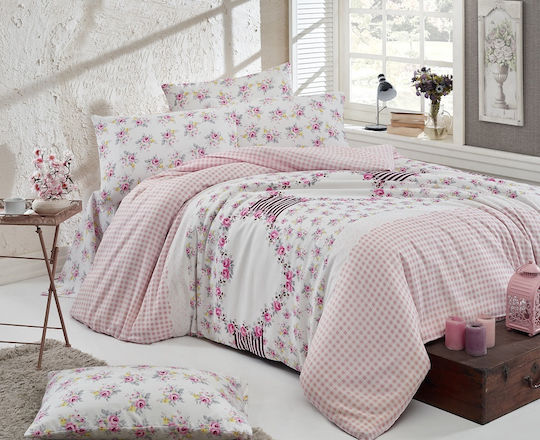 Mc Decor Kaldi Σετ Κουβερλί Μονό Βαμβακερό Ροζ 170x240cm 2τμχ