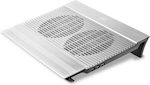Deepcool N8 Cooling Pad για Laptop έως 17.3" με 2 Ανεμιστήρες Ασημί