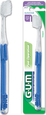 GUM Post-Operation Compact 317 Manual Toothbrush Ultra Soft Blue 1pcs