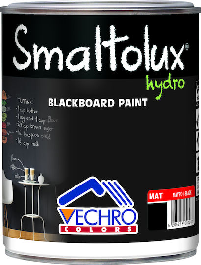 Vechro Acrilyc Colour Ecological Water Smaltolux Hydro Blackboard Paint 0.375lt Black Matt
