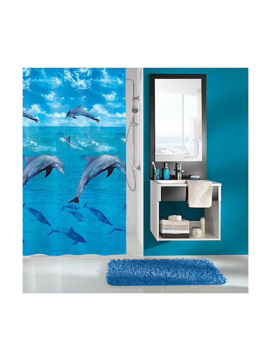 Kleine Wolke Dolphin Κουρτίνα Μπάνιου 180x200 cm Multicolor