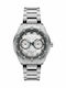 Breeze Mantrix Ανδρικό Ρολόι 44mm Χρονογράφος Μπαταρίας με Ασημί Μεταλλικό Μπρασελέ