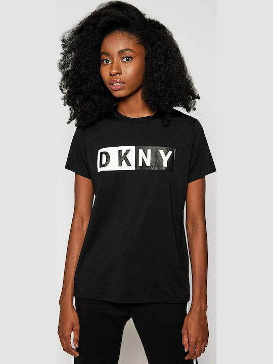 DKNY Logo Tricou Damă Negru