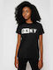 DKNY Damen Sport T-Shirt Schwarz