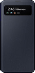 Samsung S-View Buchen Sie Synthetisches Leder Schwarz (Galaxy A41) EF-EA415PBEGEU