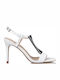 Envie Shoes Women's Sandals White with Thin Medium Heel