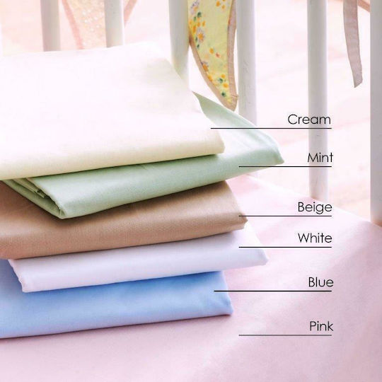 SB Home Delos Baby Sheet Cradle Cotton White 75x110cm