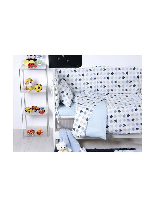 SB Home Stars Baby Sheets Set Crib Cotton Blue ...