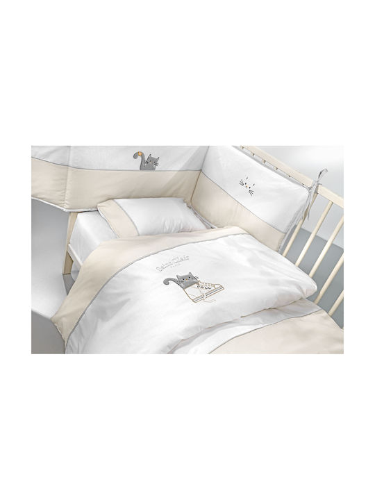 Saint Clair Max Baby Sheets Set Crib Cotton Ecru 110x170cm 3pcs