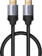 Baseus HDMI 2.0 Braided Cable HDMI male - HDMI male 5m Black