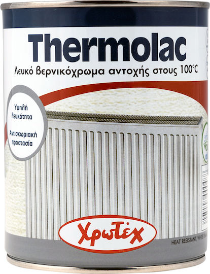Χρωτέχ Βερνικόχρωμα Καλοριφέρ Διαλύτου Thermolac 0.75lt Λευκό Γυαλιστερό