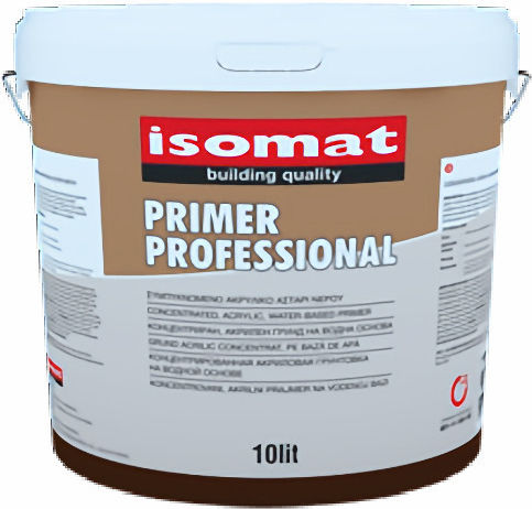 Isomat Primer Professional Grundierung Konzentrierte Acryl-Wasser-Grundierung Weiß Geeignet für Baumaterialien / Gemäuer 0.75Es