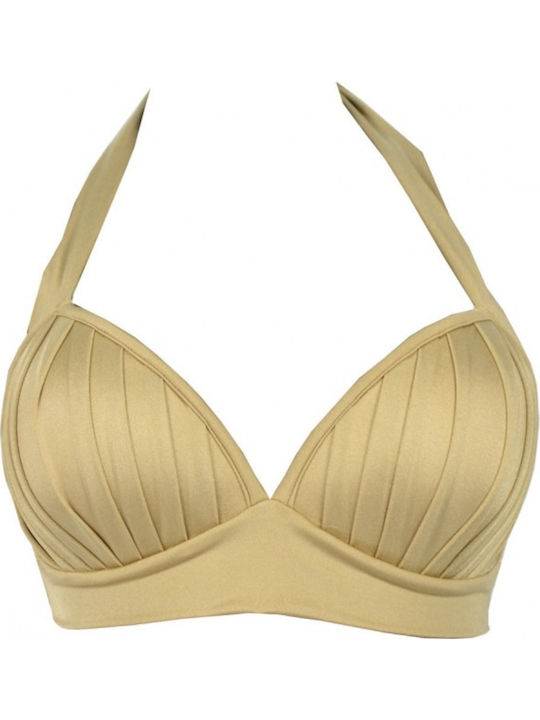 Rock Club BP-2152 Bikini Oberteile C Becher Gold