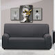 SB Home Three Seater Sofa Elastic Cover Sabrina 03.00469 Grey 230cm