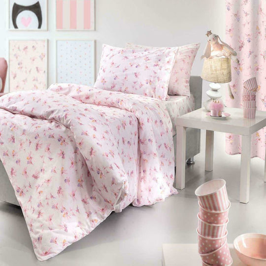 Guy Laroche Fairy Set Baby Bettlaken Für Krippe Baumwolle Rosa 115x170cm 3Stück