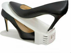 Πλαστική Θήκη Αποθήκευσης για Παπούτσια σε Λευκό Χρώμα 26x10x13cm 6τμχ