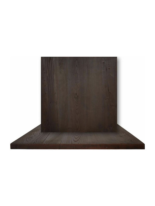 Woodwell Resin Square Plastic Table Surface Walnut 80x80cm 2pcs