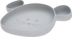 Laessig Baby Food Plate Little Chums Mouse made of Silicone Gray