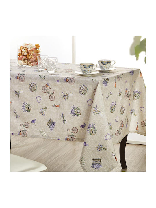 Whitegg Z002 Cotton & Polyester Tablecloth Beige 140x180cm