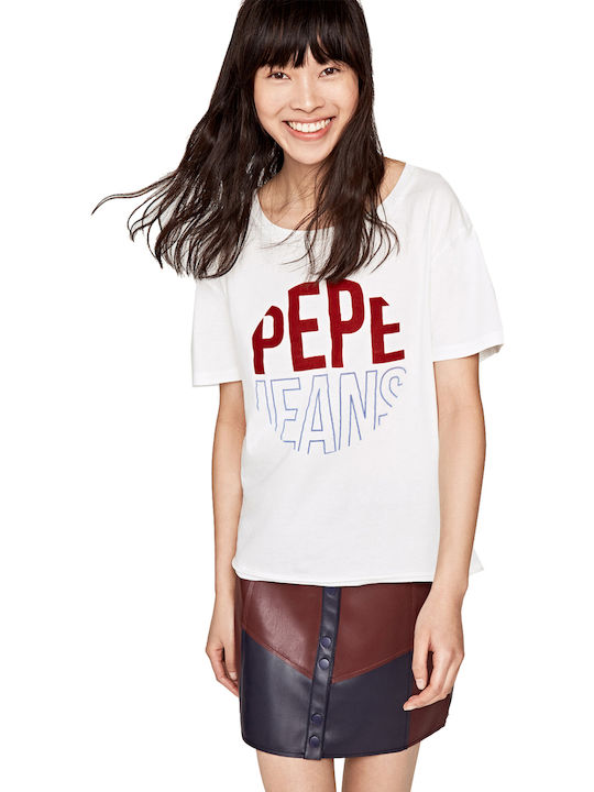 Pepe Jeans Luise Damen T-shirt Weiß