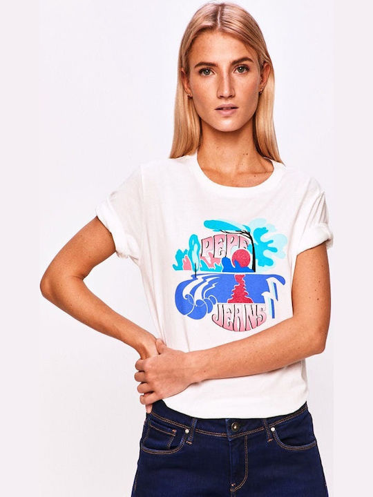 Pepe Jeans Faith Women's T-shirt Optic White