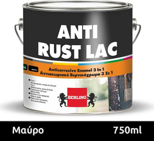 Berling Culoare Inhibitor de coroziune Antirust Lac 0.75lt Negru Strălucitor