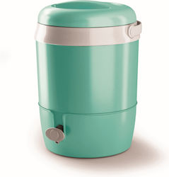 Adriatic Βρυσάκι Container with Faucet Thermos Plastic Turquoise 6lt with Handle