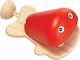 Plan Toys Wooden Castanet Fish Red