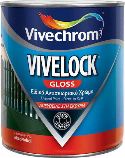 Vivechrom Χρώμα Αντισκωριακό Vivelock 2.5lt Λευκό Γυαλιστερό