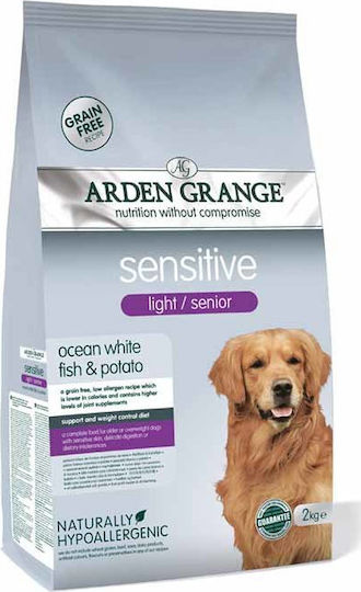 Arden Grange Sensitive Light/Senior 2kg Dry Food Grain-Free for Senior Dogs with Potatoes and Fish