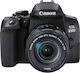 Canon DSLR Aparat foto EOS 850D Cadru de recortare Kit (EF-S 18-55mm F4-5.6 IS STM) Negru