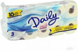 Βιοχαρτέλ Toilet Paper Daily Soft 10 Rolls 3-Ply 120gr
